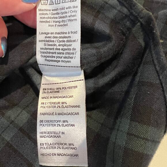 UNTUCKIT Vittorio‎ Green/Navy Plaid Flannel Button Down Shirt | Men's M Slim Fit - Picture 6 of 7